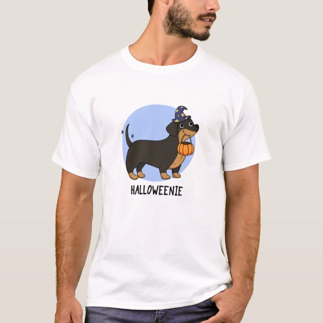 Halloweenie Funny Sausage Dog Pun  T-Shirt (Front)
