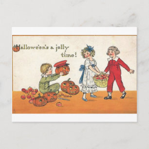 Halloween's A Jolly Time Holiday Postcard