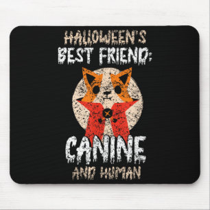 Halloweens Best Friend_ Canine And Human Cute Mouse Mat