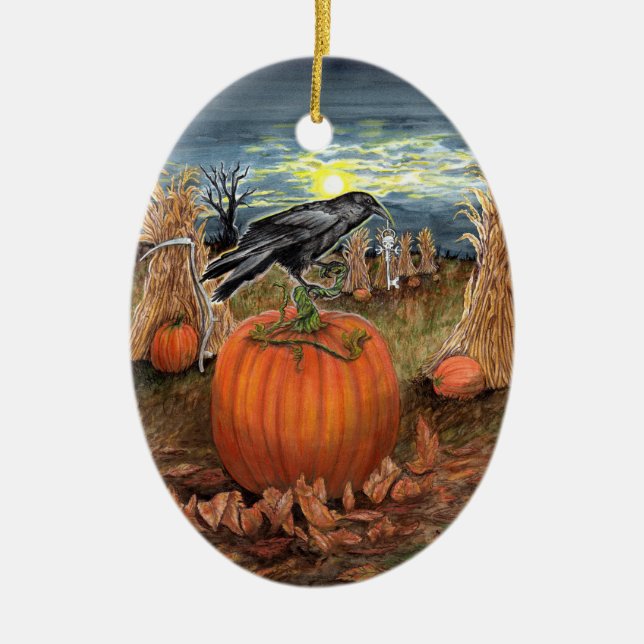 Halloween's Guardian Tree Ornament (Front)