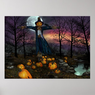 Halloweens Harvest -Scarecrow Poster