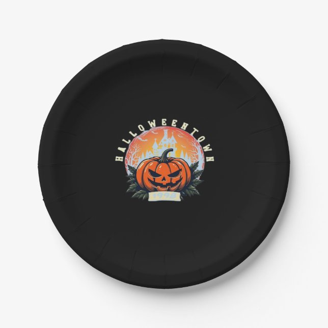 HalloweenTown 1998 Essential T-Shirt Paper Plate (Front)