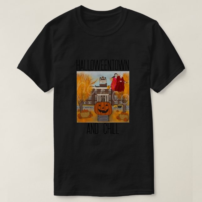 Halloweentown and Chill Pumpkin Classic  T-Shirt (Design Front)