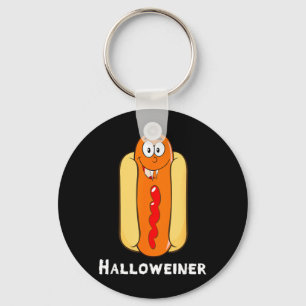 Halloweiner Halloweener Funny Halloween Hot Dog Key Ring