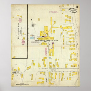 Hallowell, Kennebec County, and Maine 3 Poster