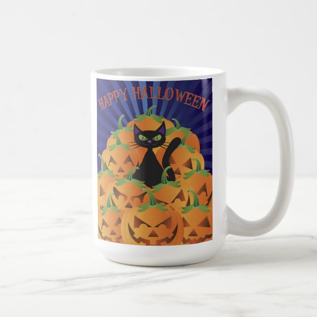 Hallowen Black Cat Mug (Right)