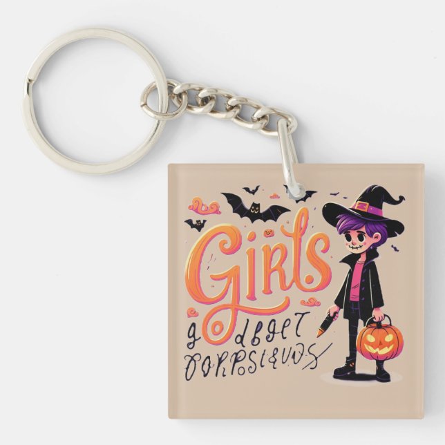 hallowen girl key ring (Front)