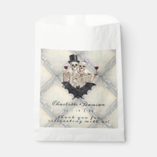Hallowen Gothic Skulls Tarot The Lovers Wedding Favour Bags