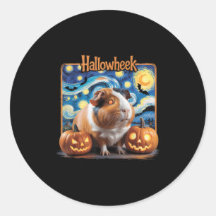 Hallowheek Guinea G Halloween Art Classic Round Sticker
