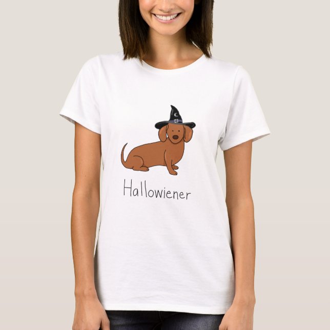 Hallowiener - Halloween Wiener Dog (Dachshund) T-Shirt (Front)