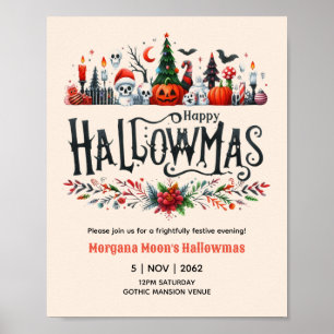 Hallowmas EVENT POSTER Halloween Christmas Mashup