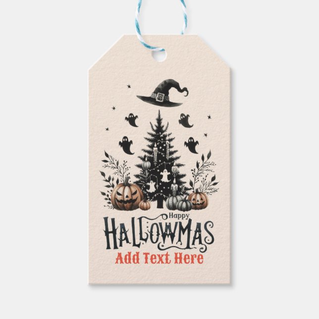 Hallowmas Halloween Christmas Mashup Gift Tags (Front)