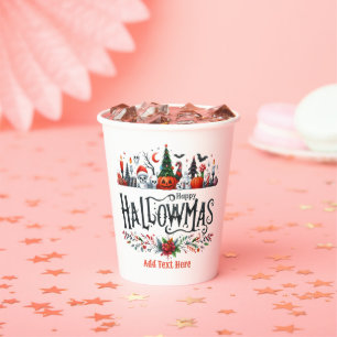 Hallowmas Halloween Christmas Mashup Paper Cups