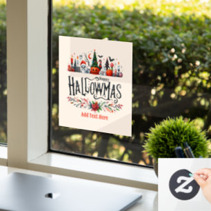 Hallowmas Halloween Christmas Mashup Window Cling