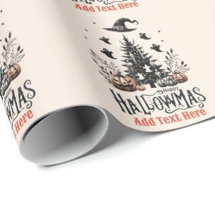 Hallowmas Halloween Christmas Mashup Wrapping Paper