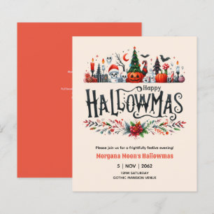 Hallowmas Invitations Halloween Christmas Mashup