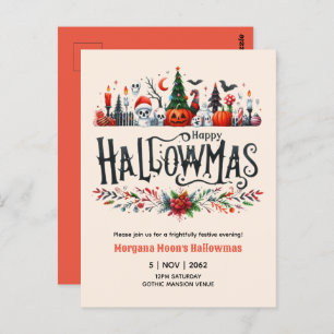 Hallowmas Invitations Halloween Christmas Mashup
