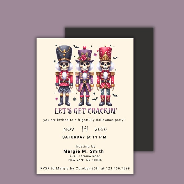 Hallowmas Party Nutcrackers Halloween Christmas Invitation (Creator Uploaded)