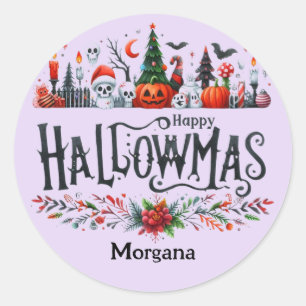 Hallowmas Stickers Halloween Christmas Mashup