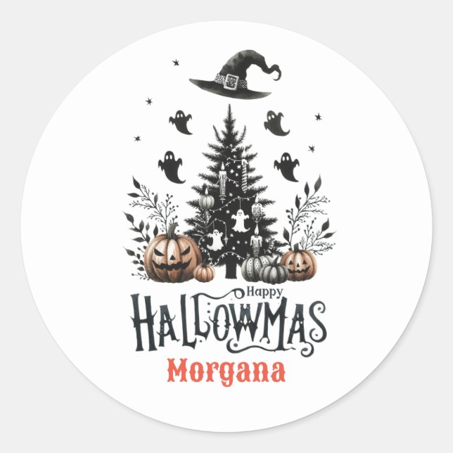 Hallowmas Stickers Halloween Christmas Mashup (Front)