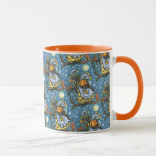 HALLOWS EVE BLACKBIRD WIZARD, HALLOWEEN RAVEN MUG