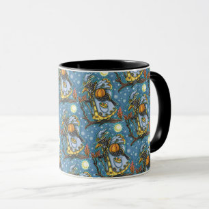 HALLOWS EVE BLACKBIRD WIZARD, HALLOWEEN RAVEN MUG