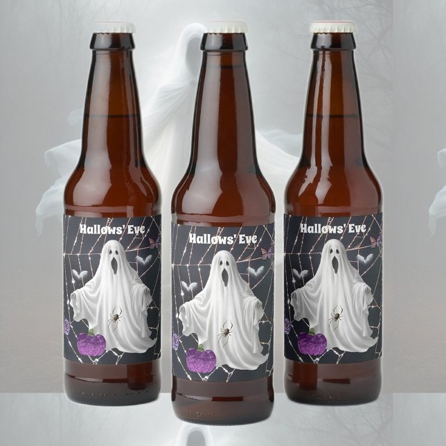 Hallows'  Eve Ghost Beer Bottle Label (Creator Uploaded)