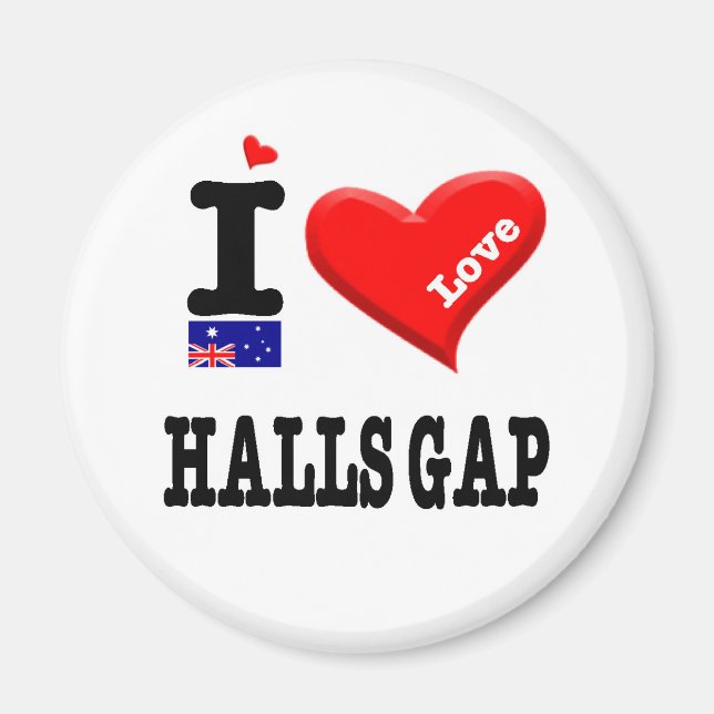 HALLS GAP - I Love Magnet (Front)