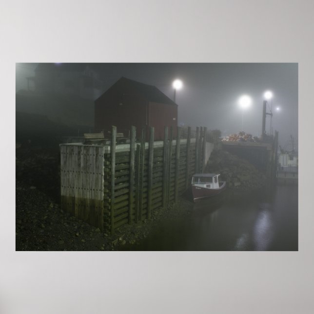 Hall's Harbour Fog At Low Tide fine art print (Front)