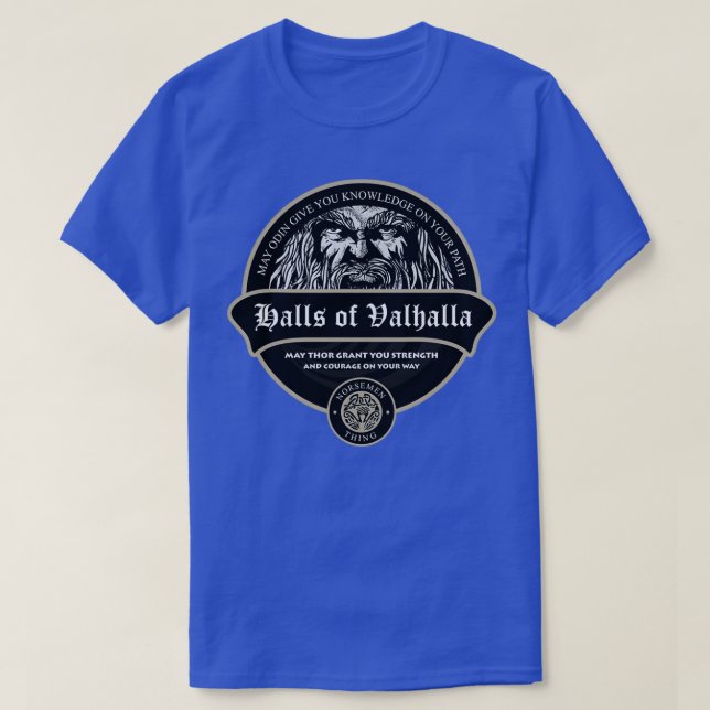 Halls Of Valhalla Wikinger Vikings T-Shirt (Design Front)
