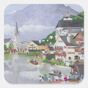 Hallstadt Austria 1995 Square Sticker