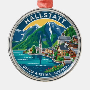 Hallstatt Austria Metal Tree Decoration
