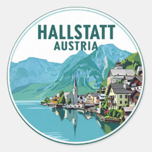 Hallstatt Austria Travel Classic Round Sticker