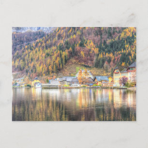 Hallstatt Village Austria Holiday Postcard