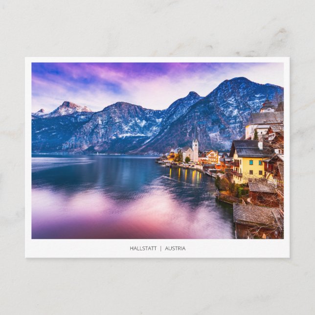 Hallstatt village Austria, Holiday Postcard (Front)