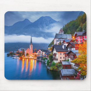  Hallsttatt night scene, Austria Mouse Mat