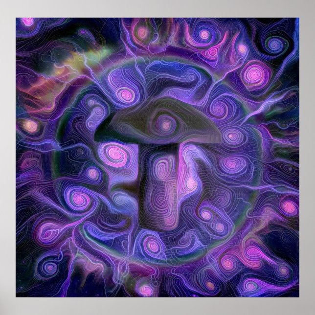Hallucinogenic mushroom poster (Front)