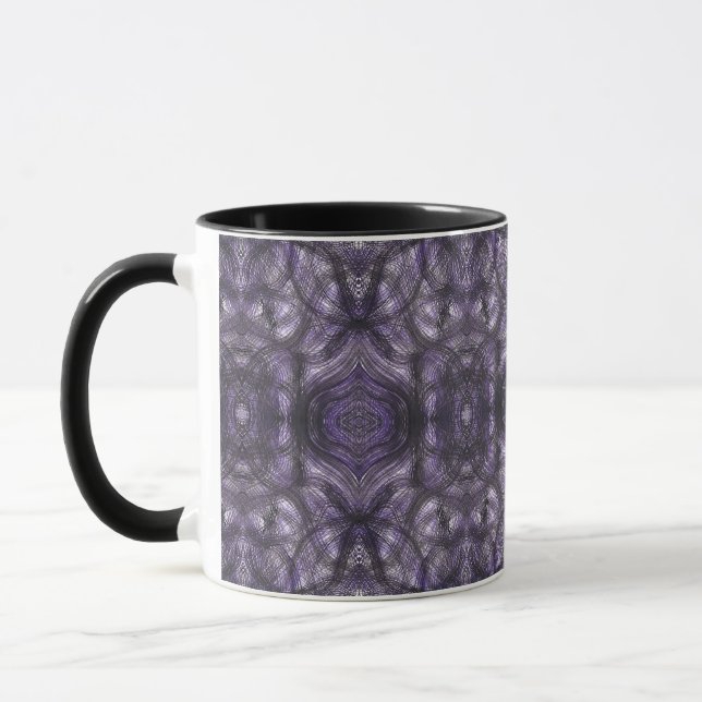 Hallways Dark Purple Abstract Watercolor Art Mug (Left)