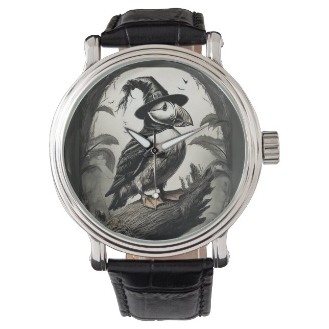 Hallween Puffin bird Watch (Front)