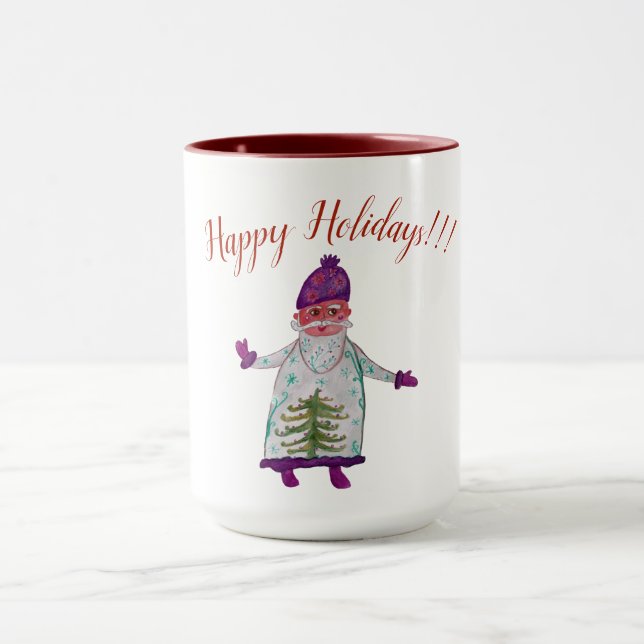 Hally Holidays Santa Claus  Mug (Center)
