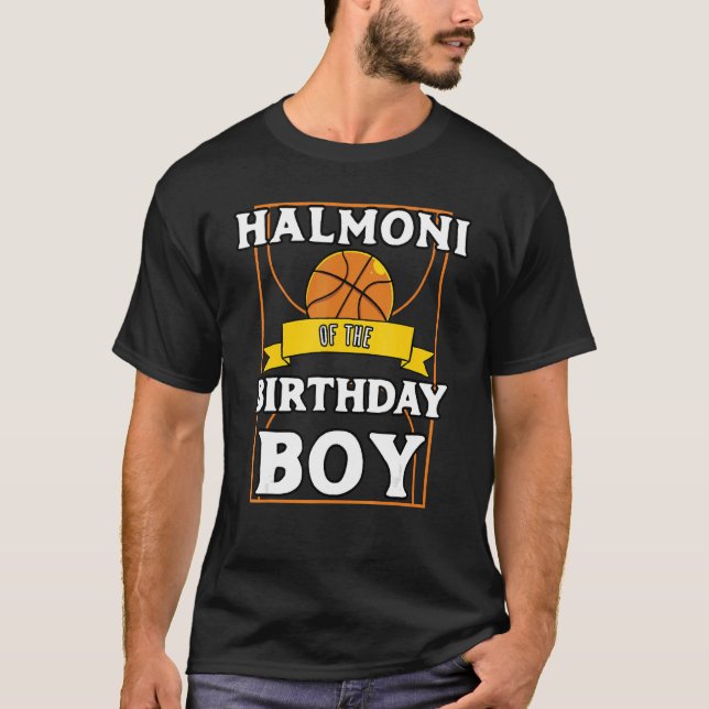 Halmoni Of The Birthday Baller Basketball Bday Par T-Shirt (Front)