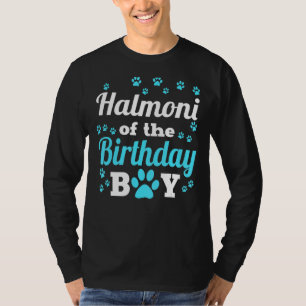 Halmoni Of The Birthday Boy Dog Paw Bday Party Cel T-Shirt