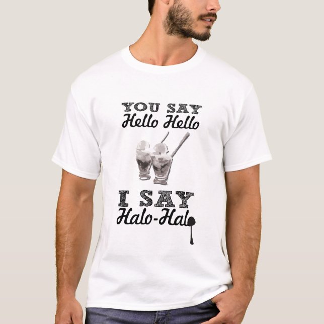 Halo Halo Black and White T-Shirt (Front)