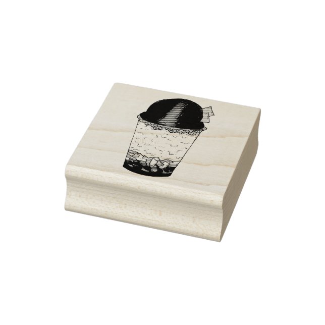 Halo-Halo (Haluhalo) Filipino Hawaiian Shave Ice Rubber Stamp (Stamp)