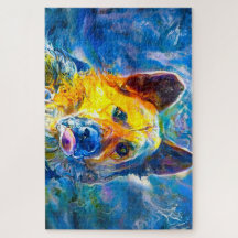 Halo:  Portrait of a German Shepherd 