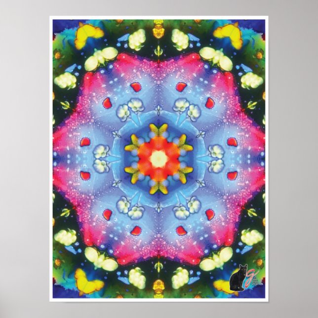 Halogen Kinetic Collage Kaleidoscope Poster (Front)