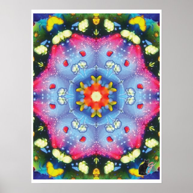 Halogen Kinetic Collage Kaleidoscope Poster (Front)
