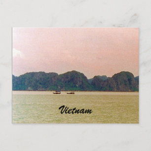 halong boats postcard