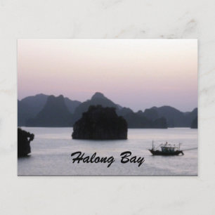 halong silhouette postcard