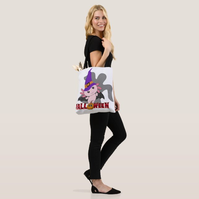 haloween Axolotl Tote Bag (On Model)